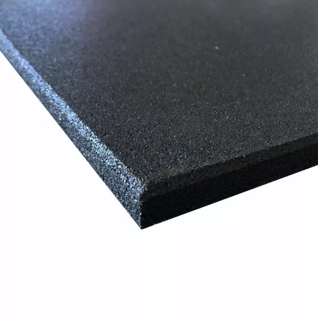 Rubber Gym Floor Tile Mats High Density Floor Mat 1m*1m*15mm Black Only