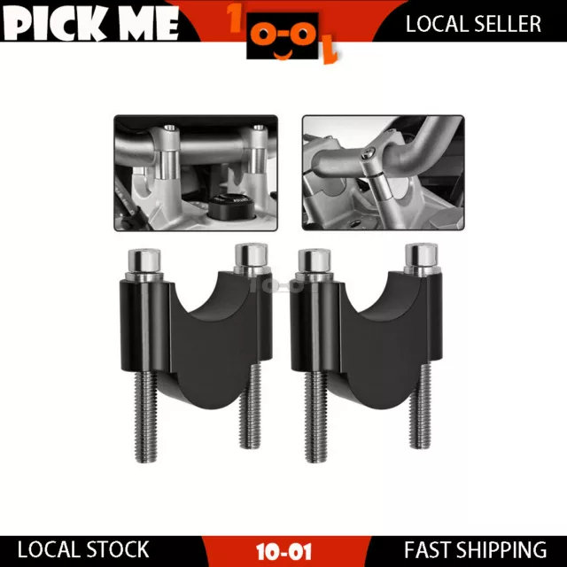 1 1/8& 28MM Handlebar Bar Mount Clamp Riser Risers Motorcycle Dirt Bike ...
