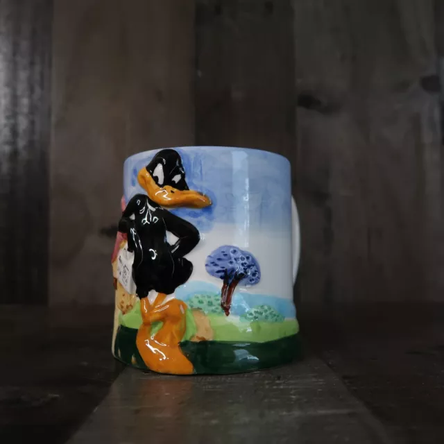 Vintage Daffy Duck Looney Tunes 3D Ceramic Gibson Coffee Mug 33 Cent Stamp