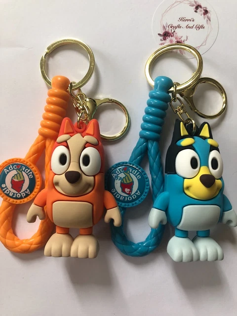 BLUEY CHARACTERS BLUEY & Bingo Keyring Keychain £12.00 - PicClick UK
