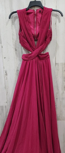 Vivid imagination plum purple cutout maxi dress hotsell