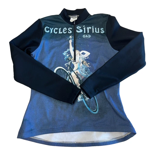 Maillot Cycliste Louis Garneau – Motif Animal Lion, Manches Longues, Taille L, Vintage
