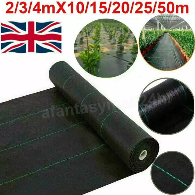 10M 25M 50M Long Heavy Duty Weed Control Fabric Ground Cover Landscape Membrane 2