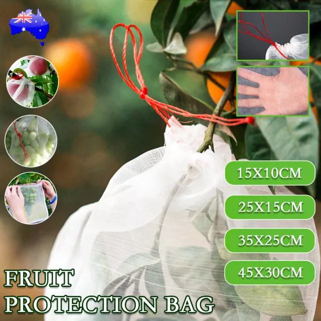 50PCS Fruit Net Bags Agriculture Garden Vegetable Protection Mesh Insect Proof