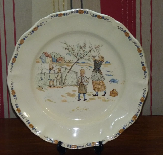 Assiette En Faience De Sarreguemines Enfants Richard 20 EME N°4 bon etat