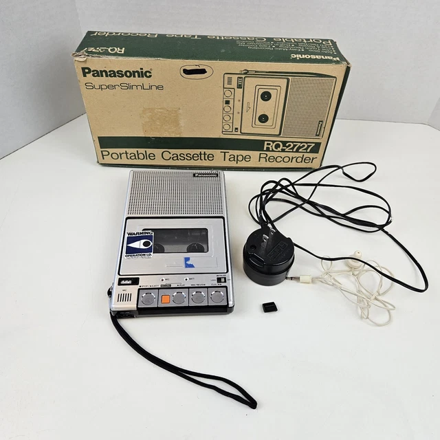 VTG PANASONIC SUPER SlimLine Portable Cassette Tape Recorder Player RQ