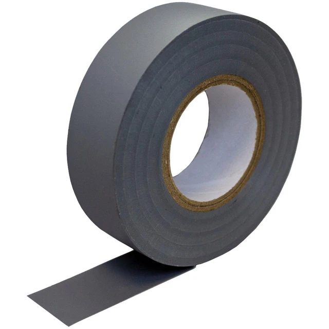 10x 20m PVC ruban isolant 19mm Bande adhésive gris ruban isolant Électricien Hob