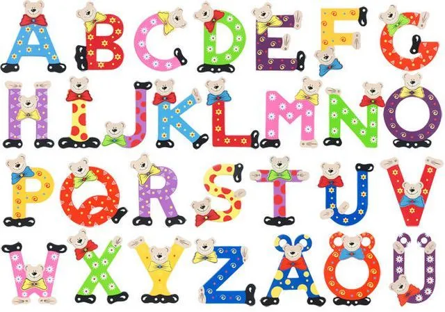 Playshoes Kinder Holz Buchstaben Namensschild Alphabet Kinderzimmer Deko Türsch
