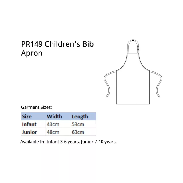 Premier Unisex Kids Apron (PR149) - Childrens Crafts School Neckband Bib Aprons 2