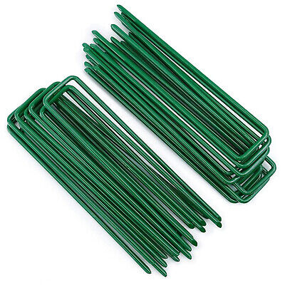 Weed Fabric Galvanised Staples Garden Turf Pins Securing Pegs U Artificial Green