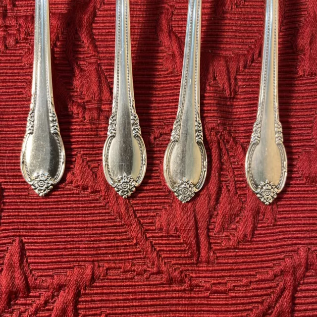 1847 Rogers Bros Silverplate  Remembrance Set of 4 Dinner Forks 7 1/2 Inch 2