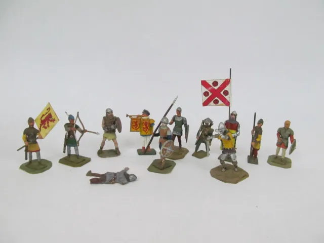 Vtg Lot Toy Soldiers Lead Medieval Rubini etc Scottish English Neville’s Cross 4