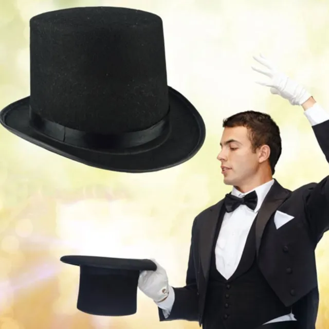Black Tops Hat Mat Hatter Party Costume Magician Wedding Costume Hat
