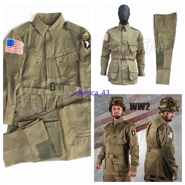 WW2 US M42 10182 Army Uniform Men's Solider Clothing Paratrooper Costume Sets