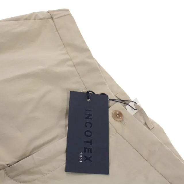 Incotex NWT Chinos / Casual Pants Size 52 36 Slim Fit Solid Beige Cotton Blend