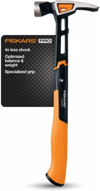 BRAND NEW Fiskars 750230-1001 IsoCore 20 oz General Use Hammer Softgrip 15.5 In