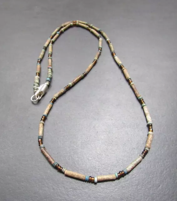 NILE Ancient Egyptian Amulet Mummy Bead Necklace ca 600 BC