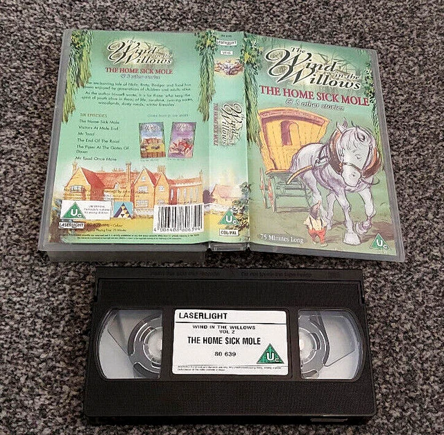 THE WIND IN The Willows The Homesick Mole & Others Pal Vhs Video Kids ...
