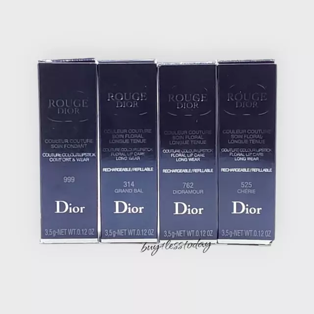 Christian Dior Rouge Couture color Lipstick Longwear 0.12oz Full Size In Box