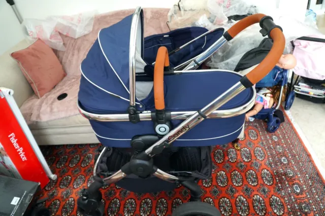 iCandy Peach Travel System in royal blue and tan