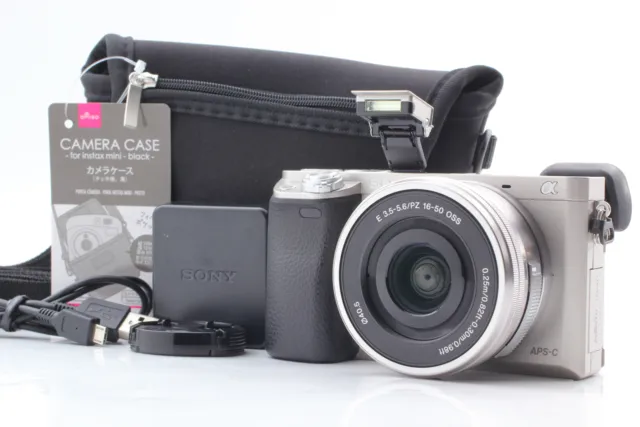 [MINT] Sony Alpha A6000 24.3MP Digital Camera Silver / 16-50mm Lens From JAPAN