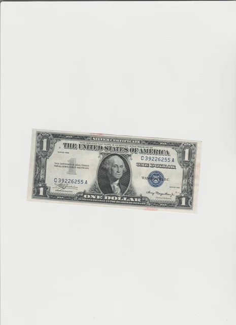 1935 $1 One Dollar Plain DOUBLE DATE Silver Certificate Lightly circulated