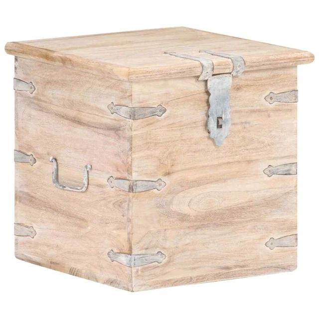 Bois d'Acacia Coffre Armoire de Rangement Table de Chevet Multicolore vidaXL