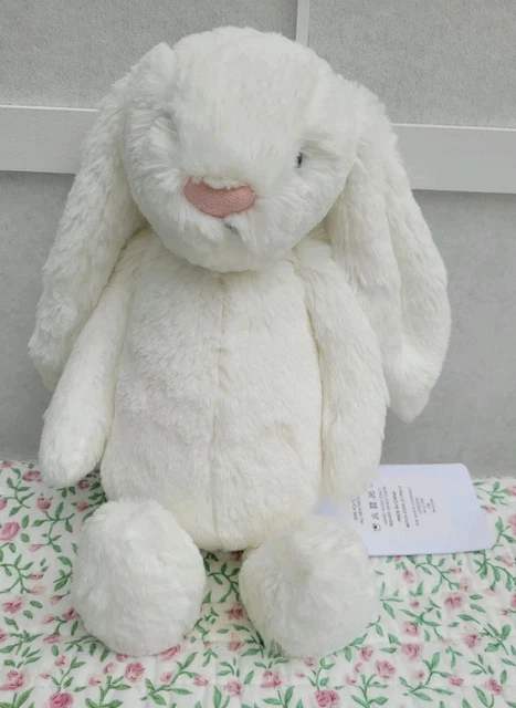 NWT THE LITTLE White Co Retired Jellycat M WHITE Bashful Bunny Rabbit ...