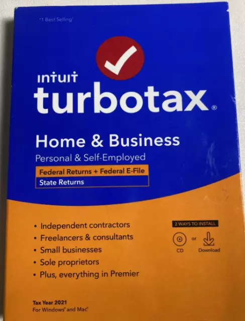 Turbo Tax Year 2021 Home and Business SEALED