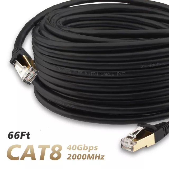 Extra-Long Cords, 15M 20M 23M 30M Cat 8 7 6 6a Fast Ethernet LAN Patch Cable AU