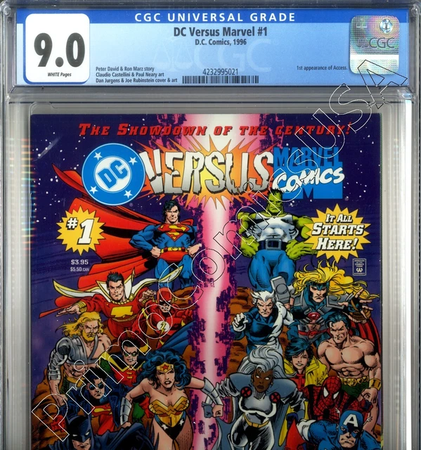 PRIMO:  DC versus Marvel #1 Superman Spider-Man Batman comics 1992 CGC 9.0 VFNM