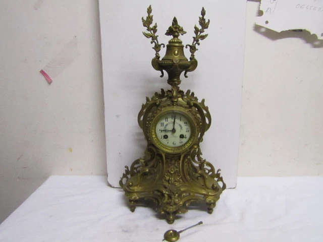 ANCIENNE PENDULE EN bronze de style louis 15 EUR 168,99 - PicClick FR