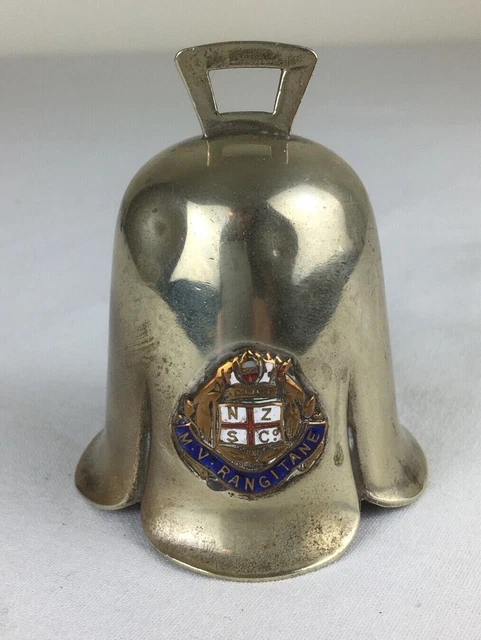 VINTAGE SOUVENIR BELL 'MV Rangitane' New Zealand Shipping Co Company 3 ...