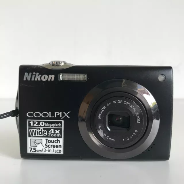 Nikon COOLPIX S4000 12MP Compact Digital Camera Black For PARTS or REPAIR