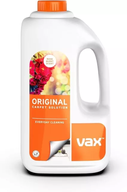 Vax Carpet Cleaner 1.5L Solution Shampoo Rose Scent Upholstery White Wool Safe.