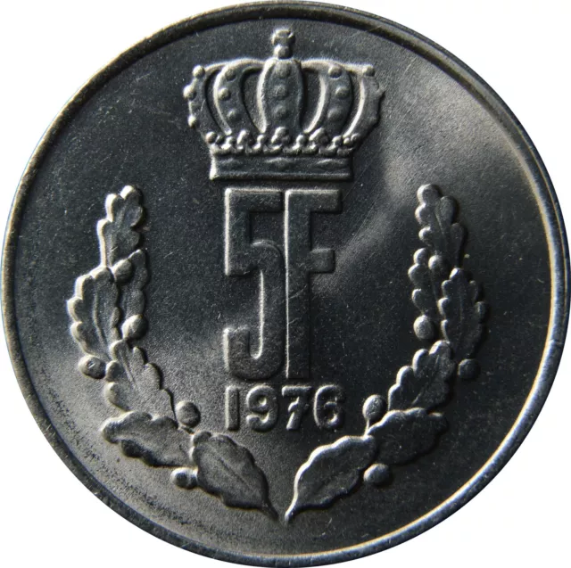 Luxembourg 5 Francs Coin | Prince Jean | 1971 - 1981