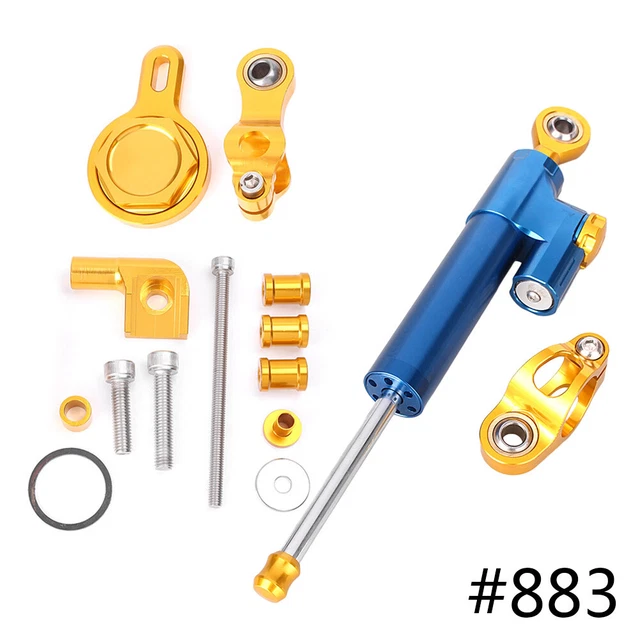 Kit staffa di montaggio stabilizzatore ammortizzatore sterzo per Yamaha YZF R1 1998-2001 d+l