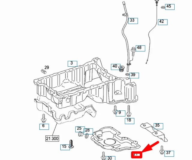 NEW MERCEDESBENZ C W204 Engine Oil Pan Lower Part A6420100928 Genuine