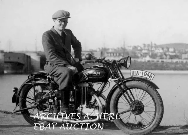 AJS motorcycle photo press photograph