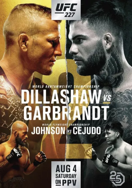 Dillashaw Vs Garbrandt Poster Locandina 45X32Cm || Arti Marziali Mma Ufc
