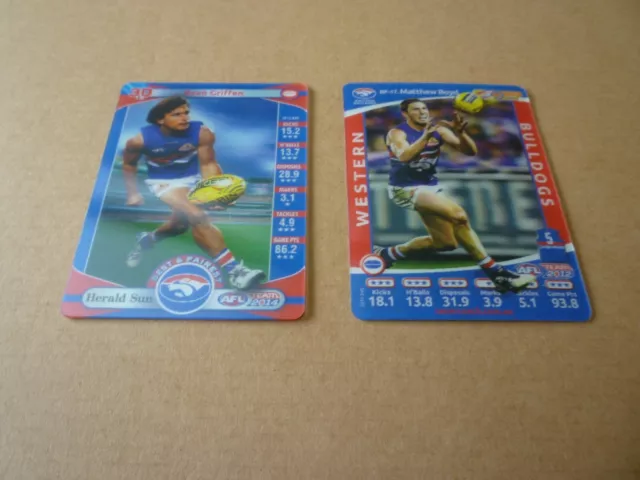 Afl   Team 2014,2012   3-D Cards  Western Bulldogs  Ryan Griffen & Matthew Boyd