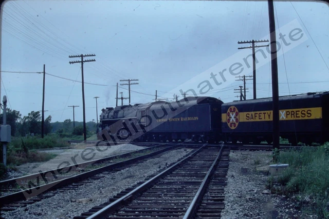 Orig. Slide Chesapeake & Ohio RR C&O 614 4-8-4 Locomotive 6-14-81 State Line ILL