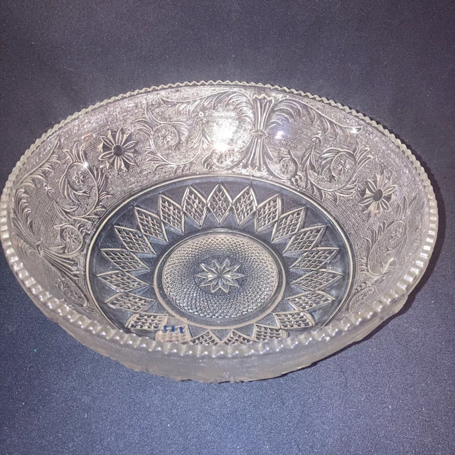 Beautiful American Brilliant Period ABP-Cut Glass Crystal Bowl 10”x4”