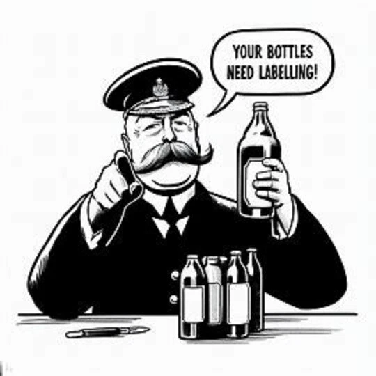18 x Homebrew Beer Bottle Labels Waterproof Synthetic Fun Personalised Homebrew