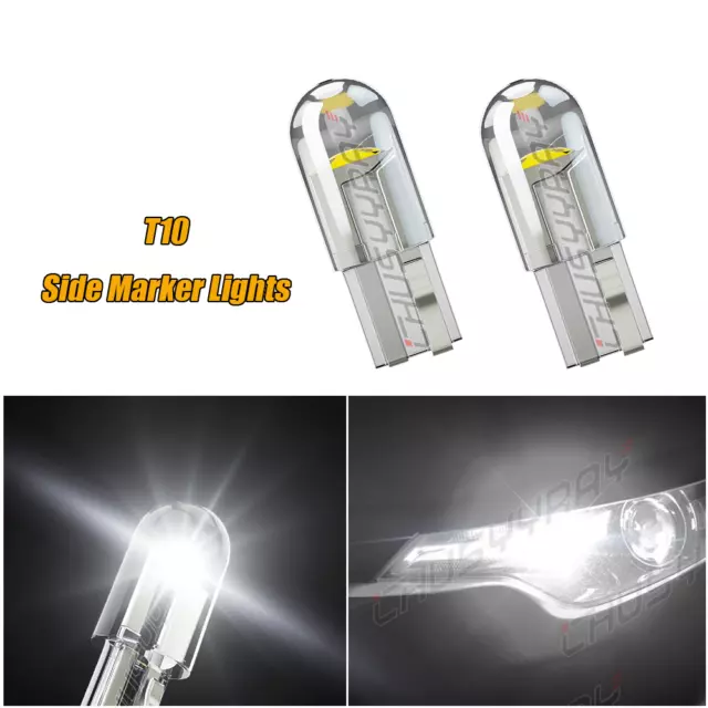 501 T10 Xenon LED Bulbs Bright White Number Plate Upgrade Light Lamp Car W5W Hid