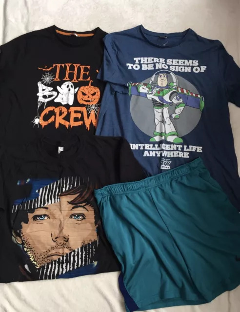 Bundle Job Lot Mens Clothes Size 2XL Buzz Louis Character T-Shirts & Nike Shorts