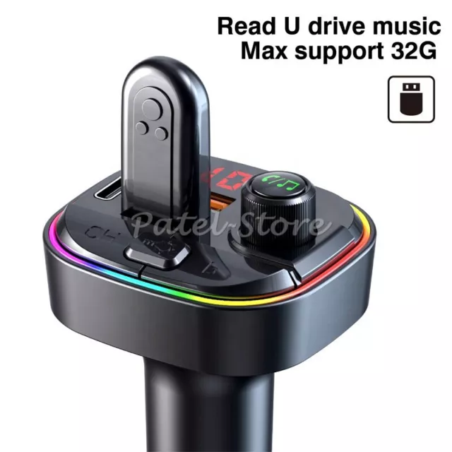 Bluetooth 5.0 Radio Car Kit Wireless FM Transmitter Dual USB Charger MP3 Player 3