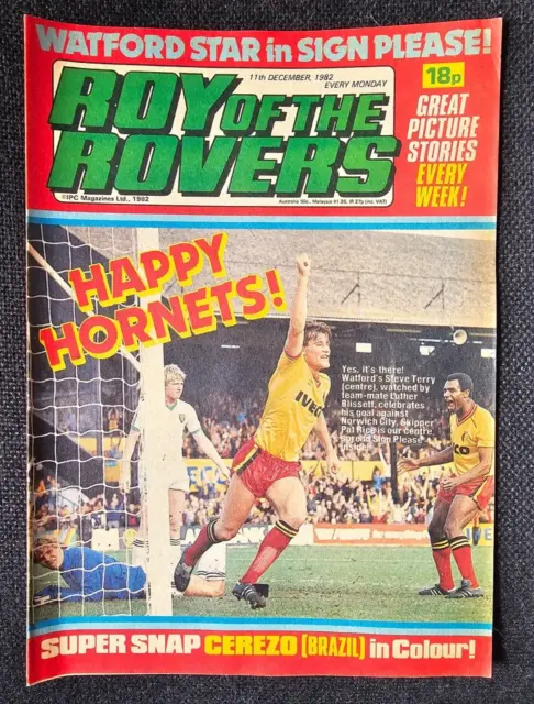 Roy Of The Rovers Paper Comic  11Th December 1982   Vintage