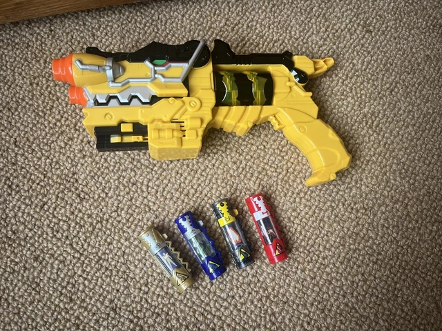Power Ranger Yellow Gun POWER RANGERS DINO Charge Yellow Morpher Gun With 4 Chargers/Energems £ ...