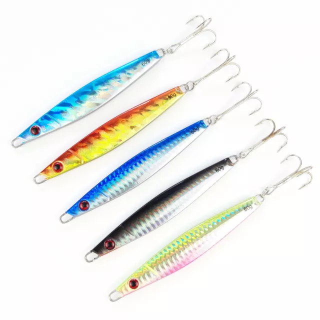 PILKER 40-80g DER LEICHTE Speed Zocker Blinker Jig Dorsch Spinn Meeres Köder